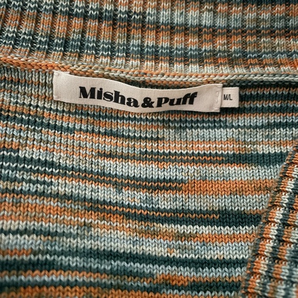 Misha and Puff Cotton Jersey Piper Cardigan in Peacock Space Dye - Picture 2 of 9